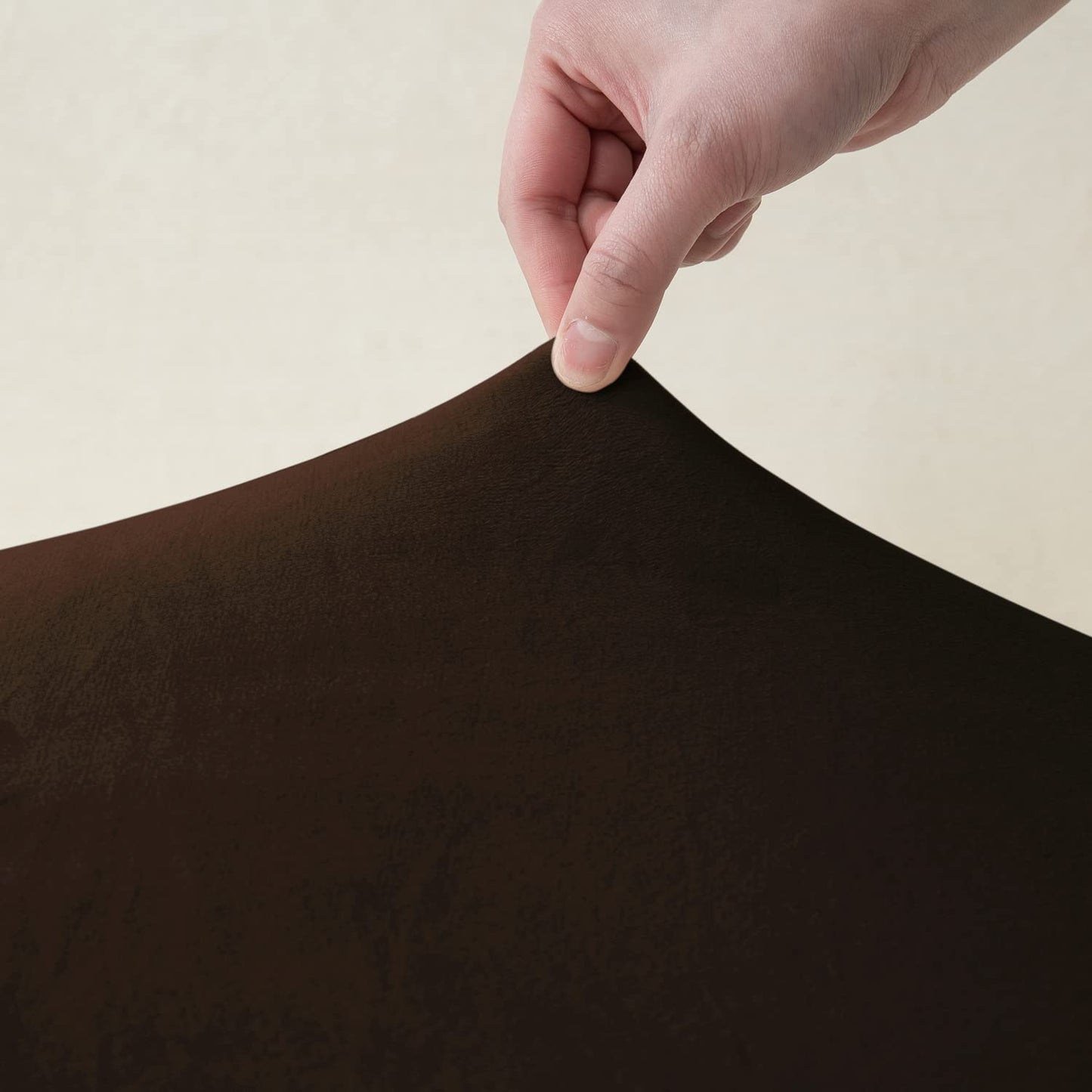 Elastic Stretchable Premium Velvet Sofa Cover, Brown