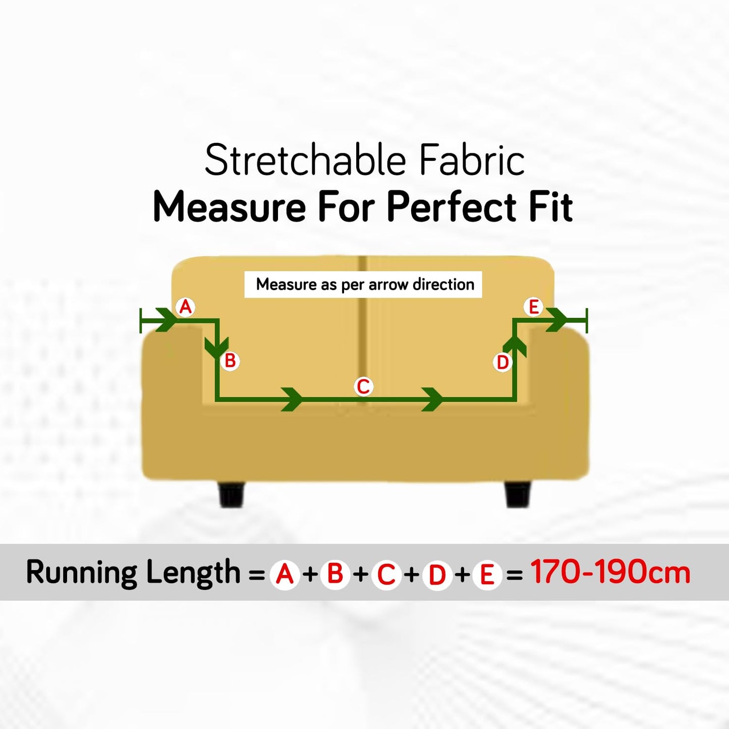 How to measure the size of 2 seater sofa for elastic sofa cover Guide