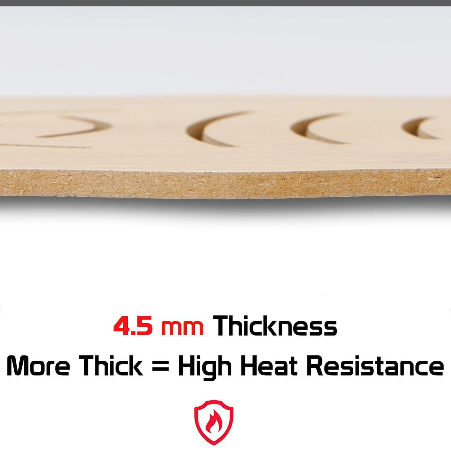 HOKIPO Eco-Friendly Bamboo Coasters for Dining Table Heat Pad for Kitchen - Pack of 2/4/6