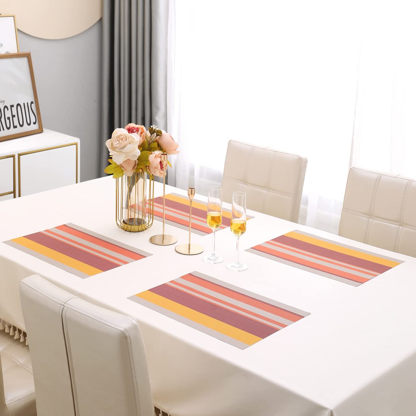 PVC Dining Table Mats, Multicolour