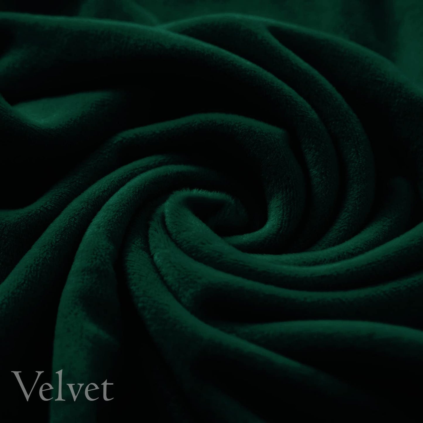 Elastic Stretchable Premium Velvet Dining Chair Cover, Hunter Green
