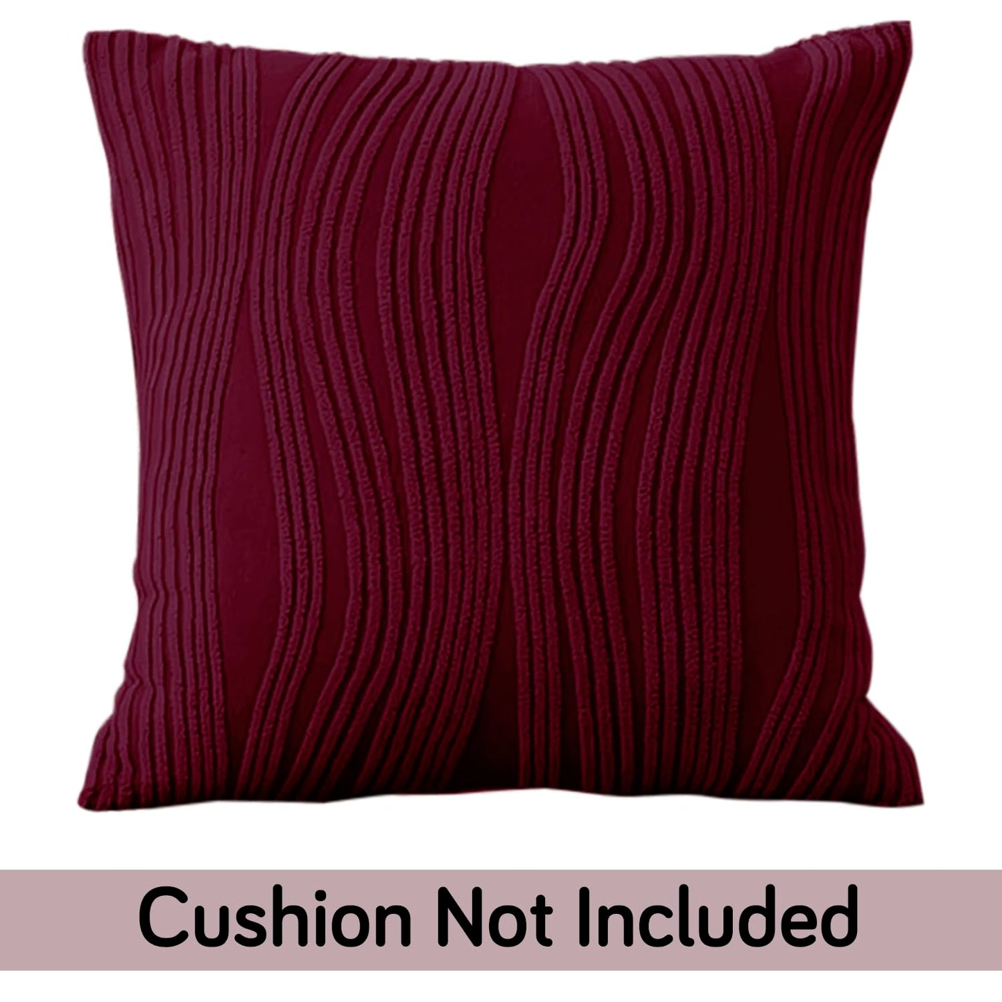 Fancy Burgundy Colour Festive Square Zippered Pillow Covers
