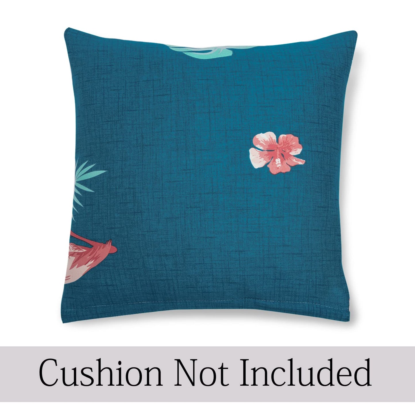 Fancy Teal Feather Floral Printed zippered pillow covers online