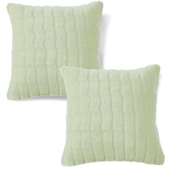 Premium Plush Anti Slip Sofa Cover Mat with 2 Armrest Cover and Cushion Cover, Green