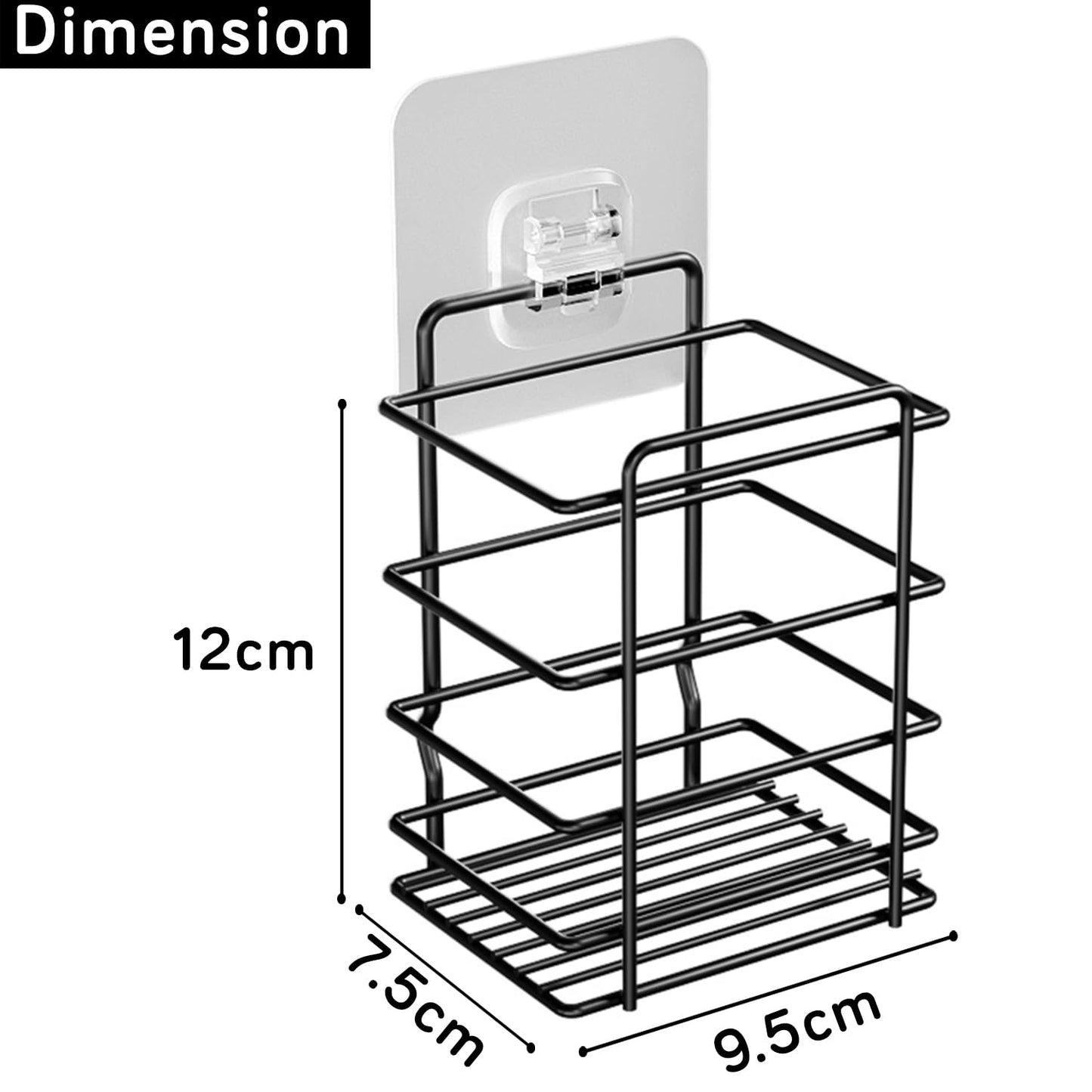 Magic Sticker Series Stainless Steel Toothbrush Holder Stand Rack for Bathroom