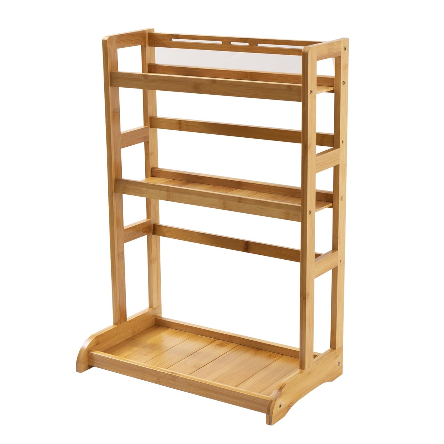 3 Tier Bamboo Spice Rack Organizer for Kitchen Platform Counter Top Rack Storage Shelf Stand, 25D x 42W x 61H cm