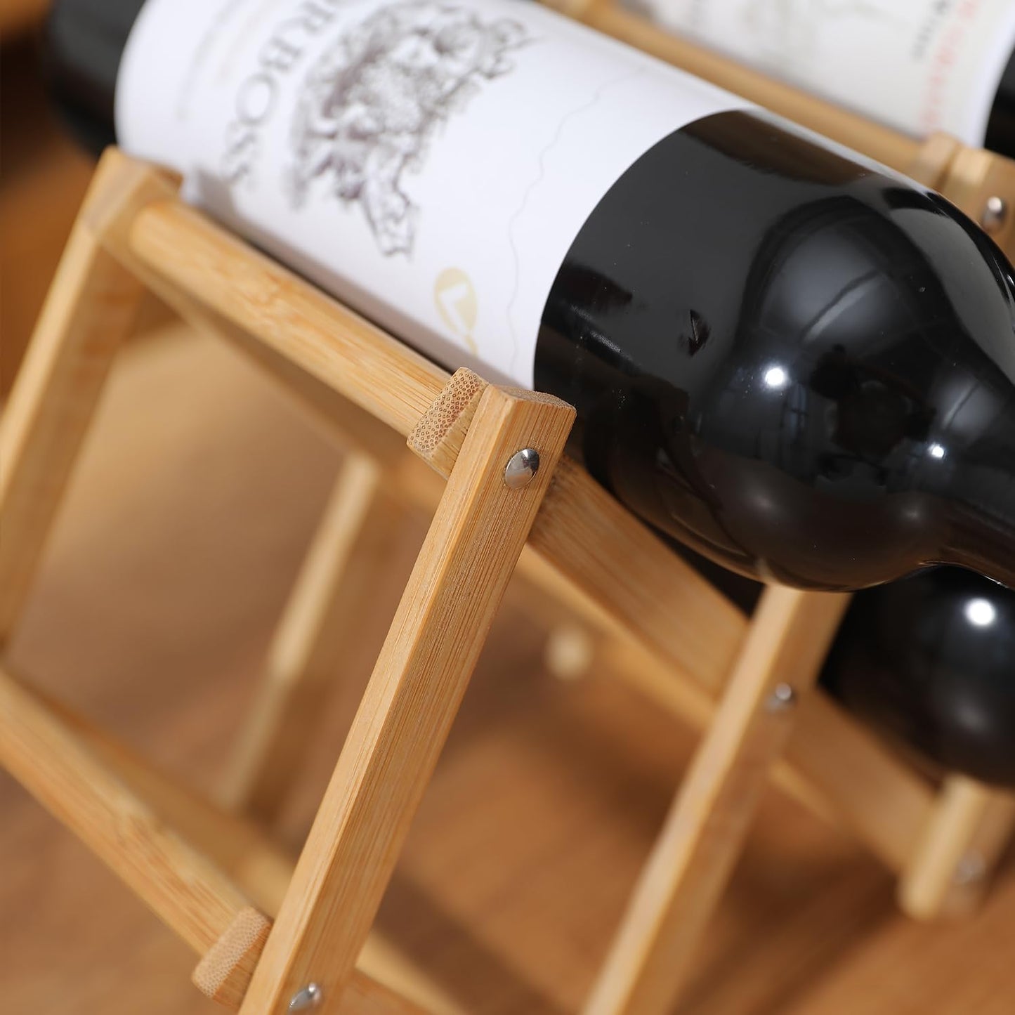 Wooden 5/6 Wine Bottle Display Rack