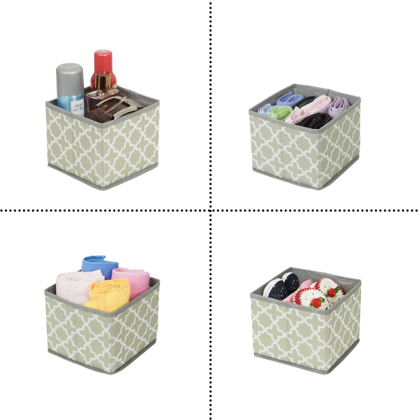 Foldable Storage Basket Bins Closet Wardrobe Organizer