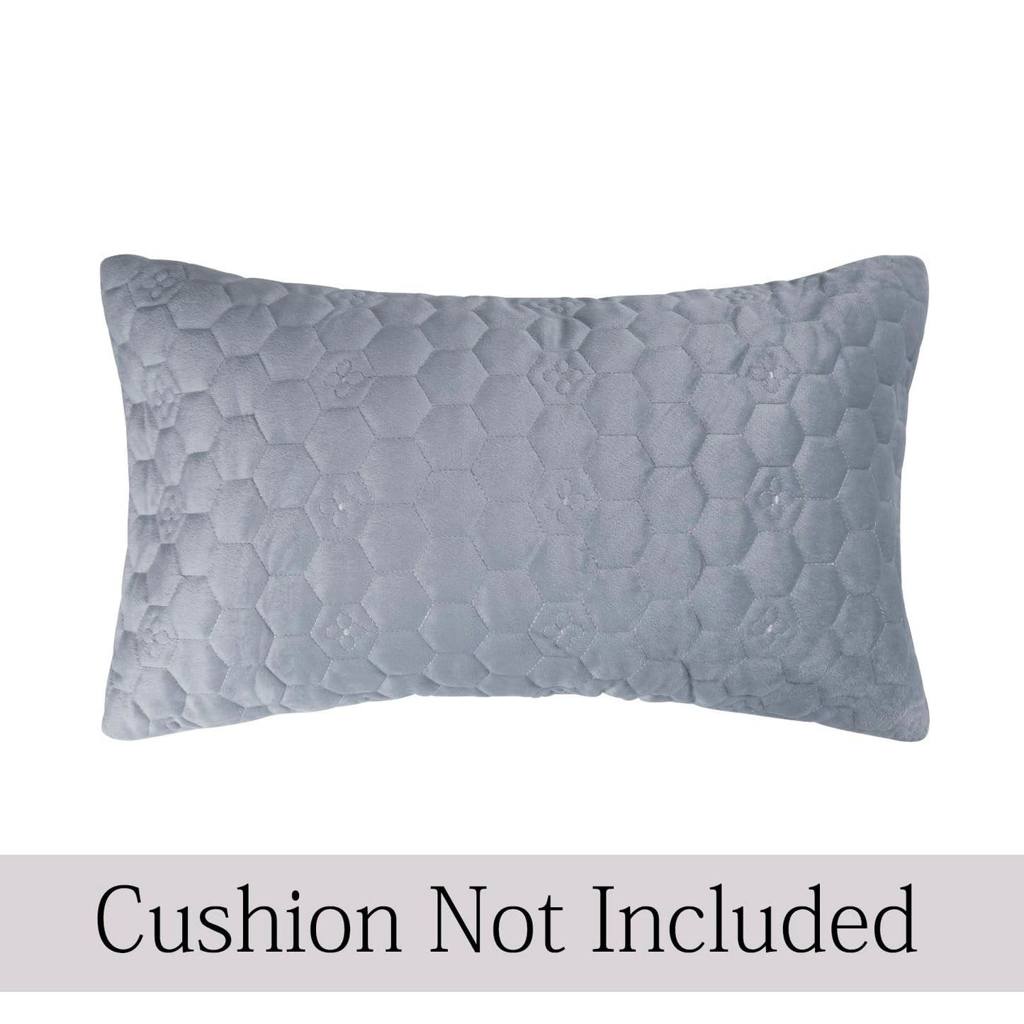 Premium Dutch Velvet Sofa Seat Mat for 1/2/3 Seater Sofa and Cushion Cover, Light Grey