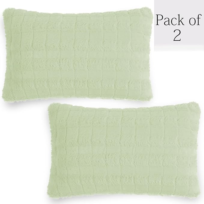 Premium Plush Anti Slip Sofa Cover Mat with 2 Armrest Cover and Cushion Cover, Green