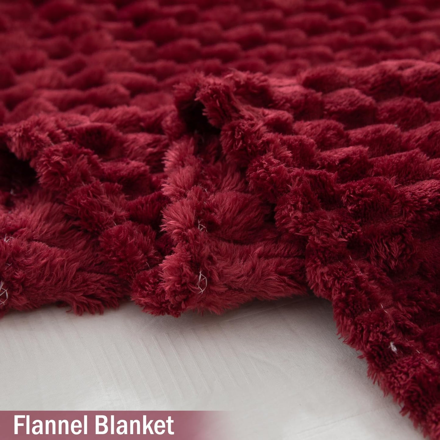 Maroon Colour Luxury Double Bed Kambal | HOKIPO