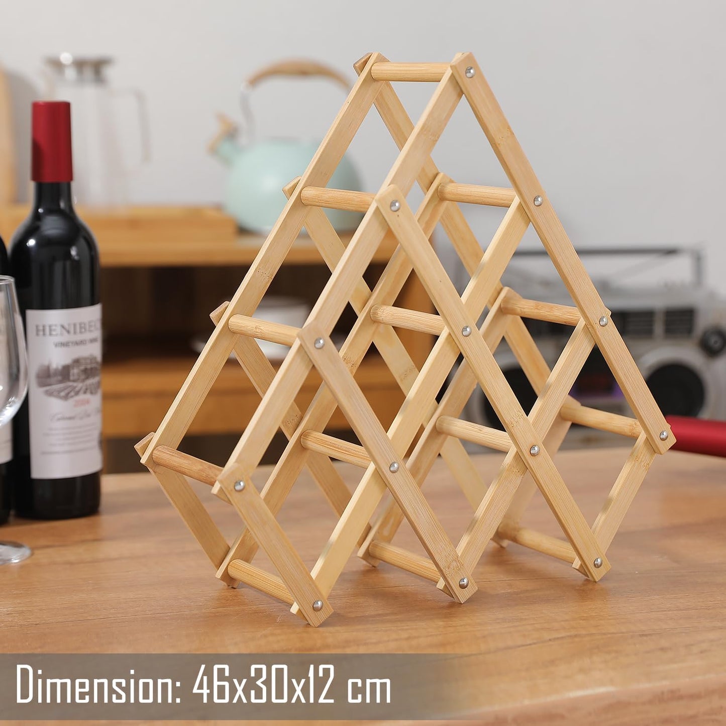 Wooden 5/6 Wine Bottle Display Rack