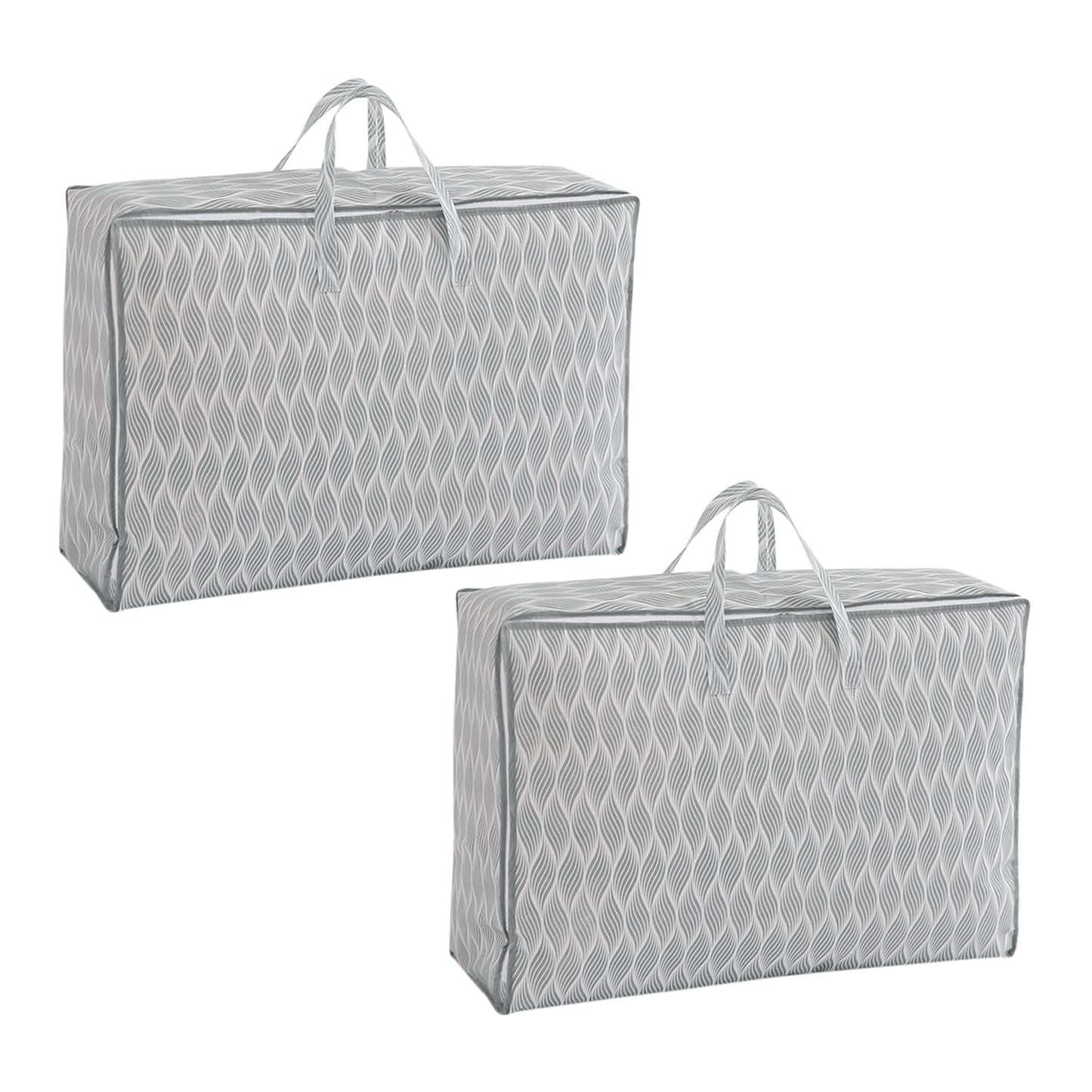 Foldable Clothes & Blanket Storage Bag – Moisture-Resistant, Zippered with Handles