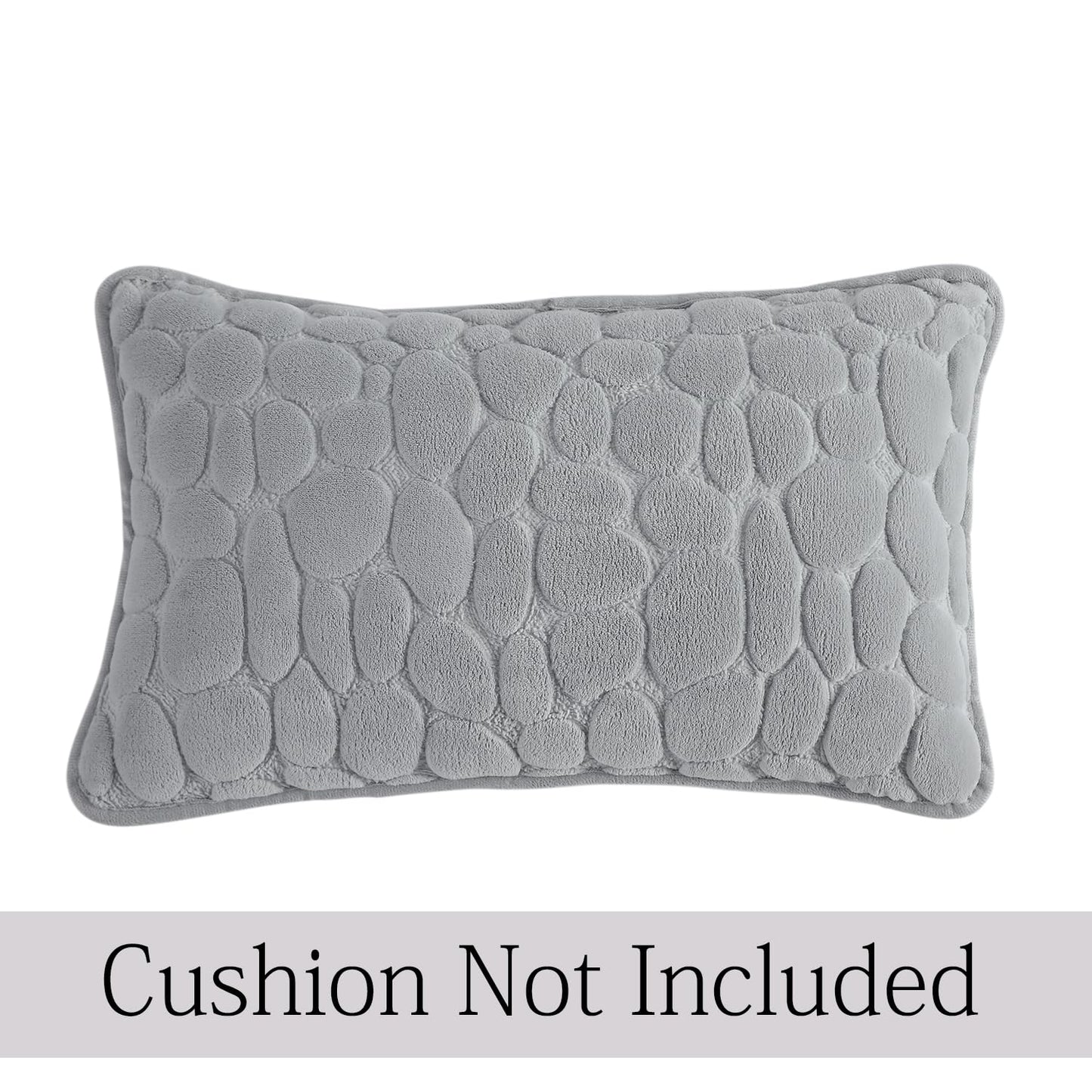 Milk Velvet Pebble Cushion Cover Pack of 2, Moon Grey
