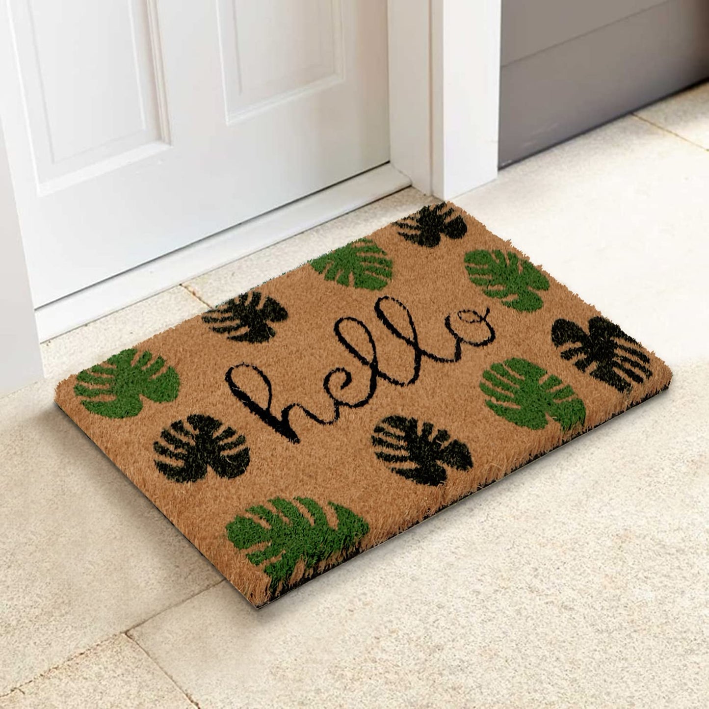 Coir Entrance Door Mat with Anti-Slip PVC Backing