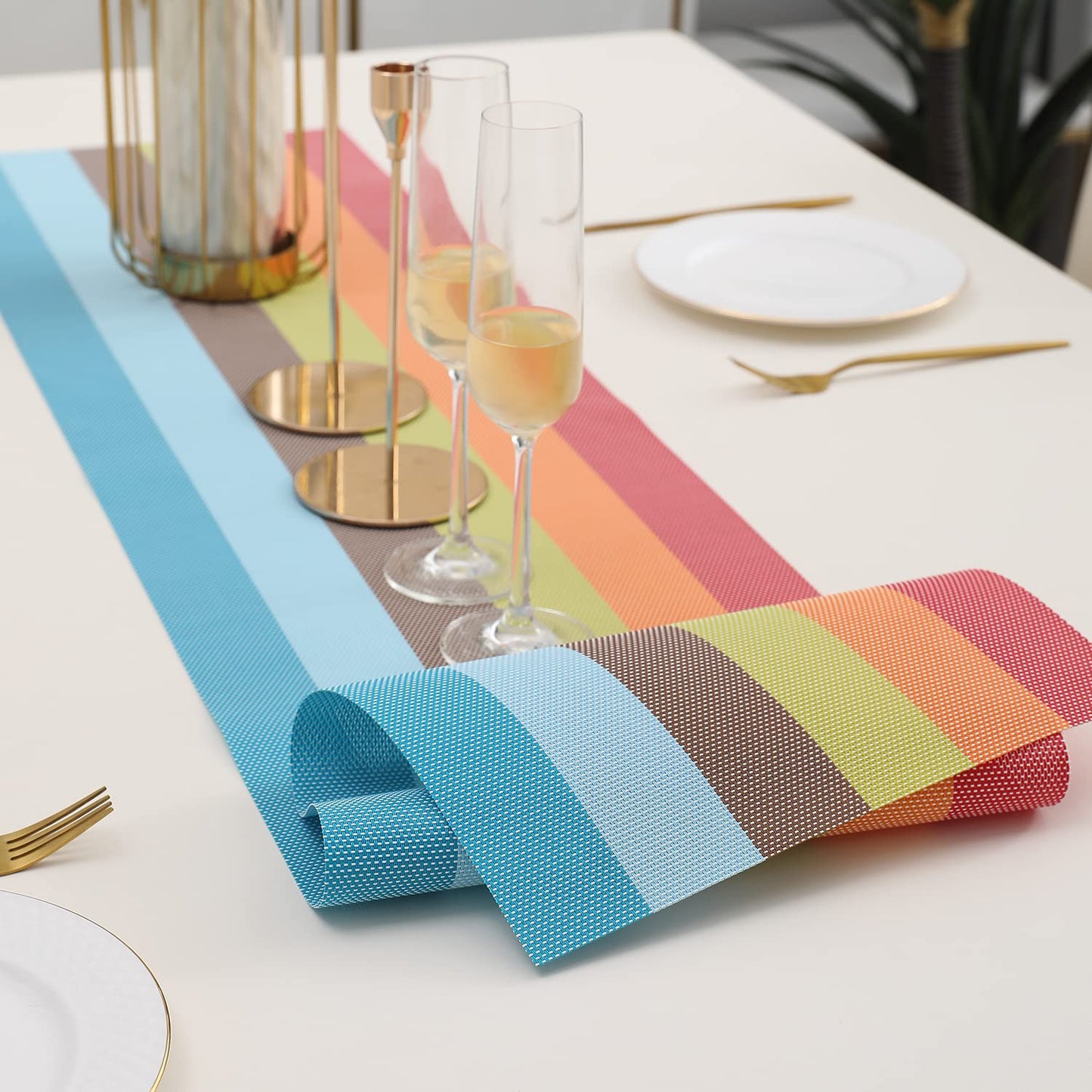 PVC Table Runner for Dinner and Coffee Table, Multicolour