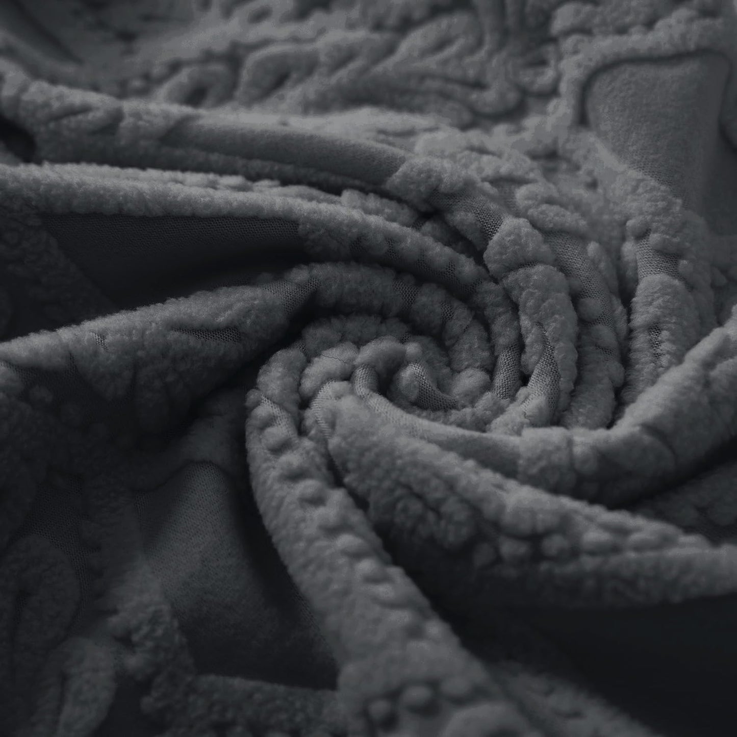 Chair Cover Set of 1/2/4/6, 190 GSM Jacquard, Dark Grey