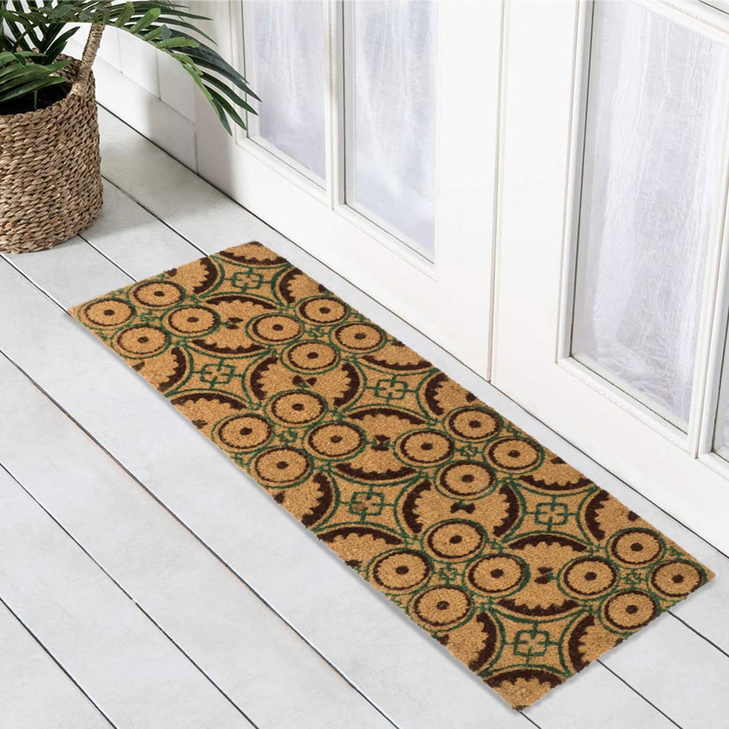 Coir Entrance Door Mat with Anti-Slip PVC Backing