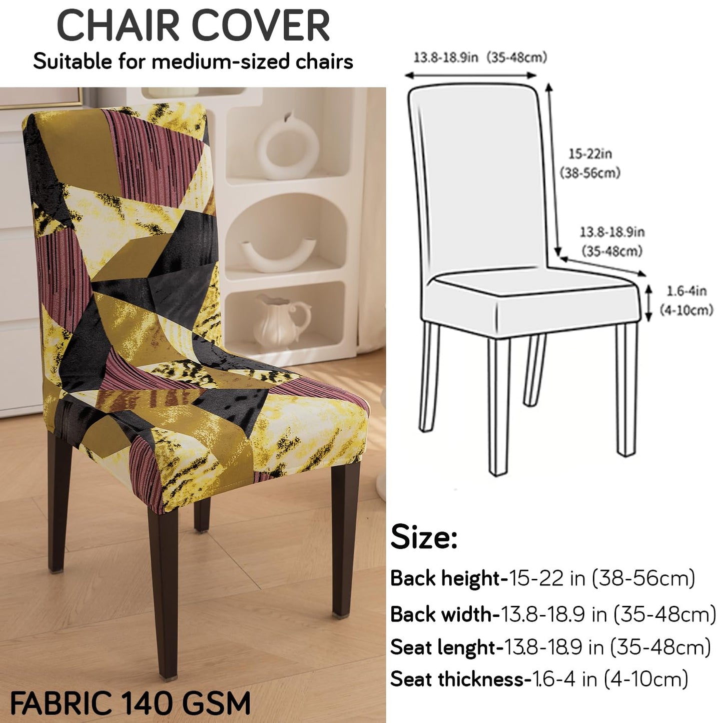 How to measure for stretchable dining chair cover