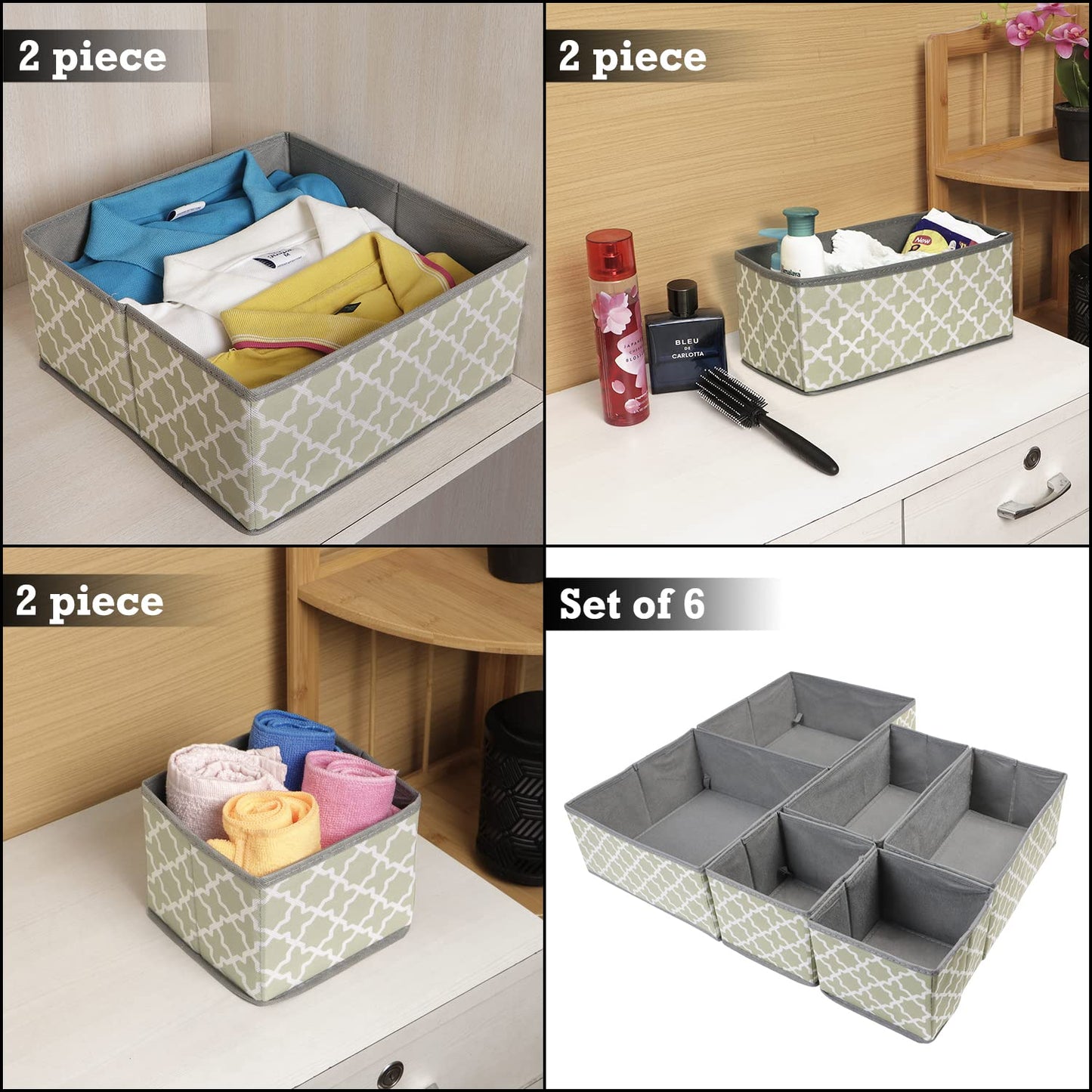 Foldable Storage Basket Bins Closet Wardrobe Organizer