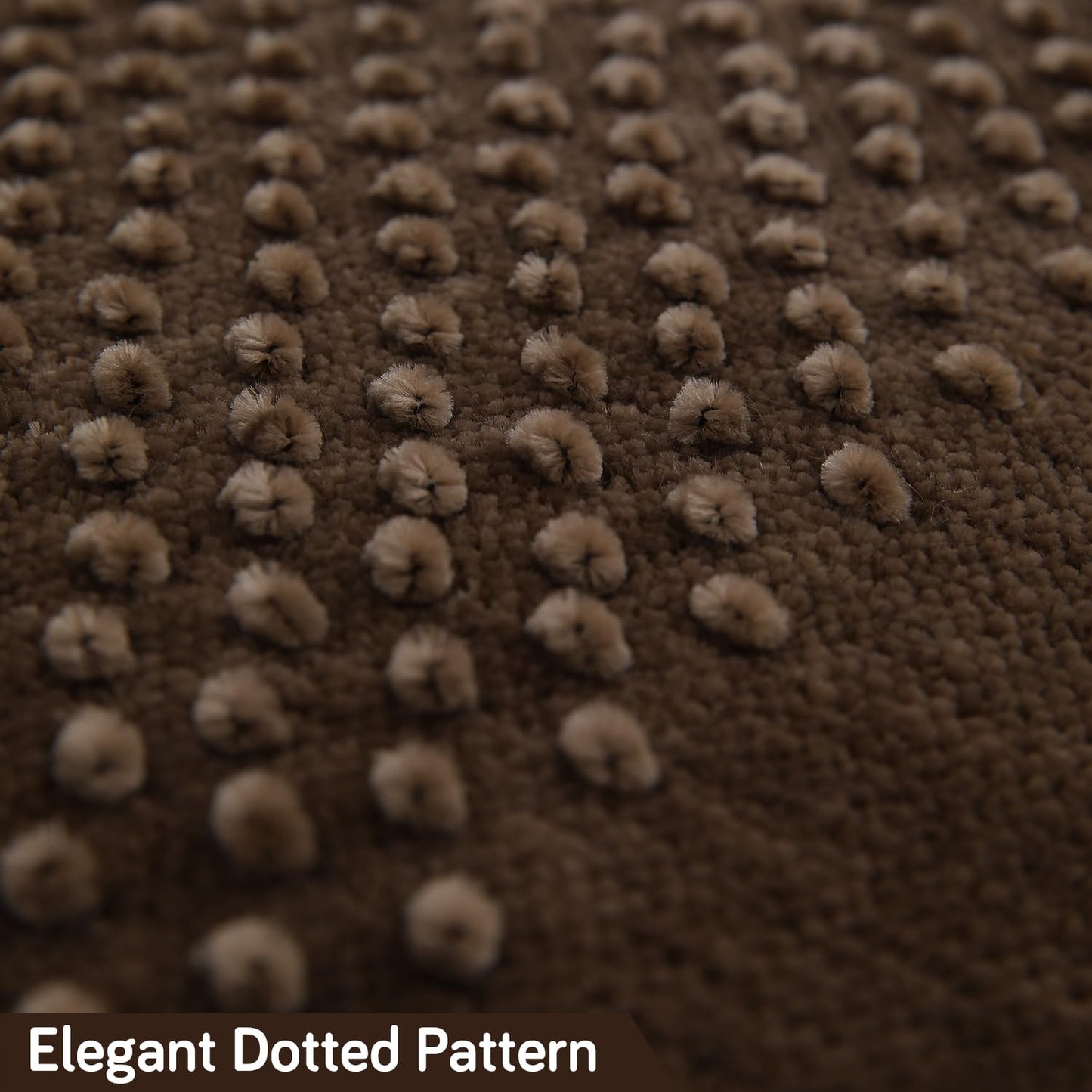 Handloom Made Thick Poly Velvet Reversible Sofa Mat for 1/2/3 Seater, Cedar Brown