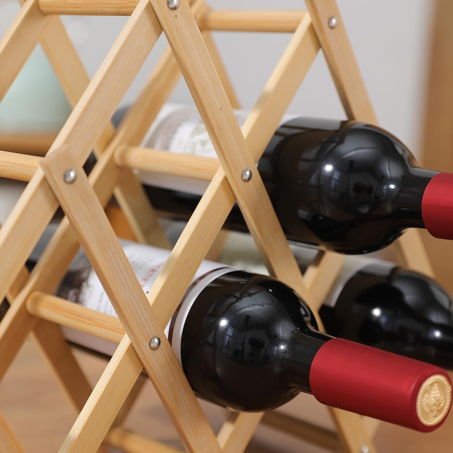 Wooden 5/6 Wine Bottle Display Rack