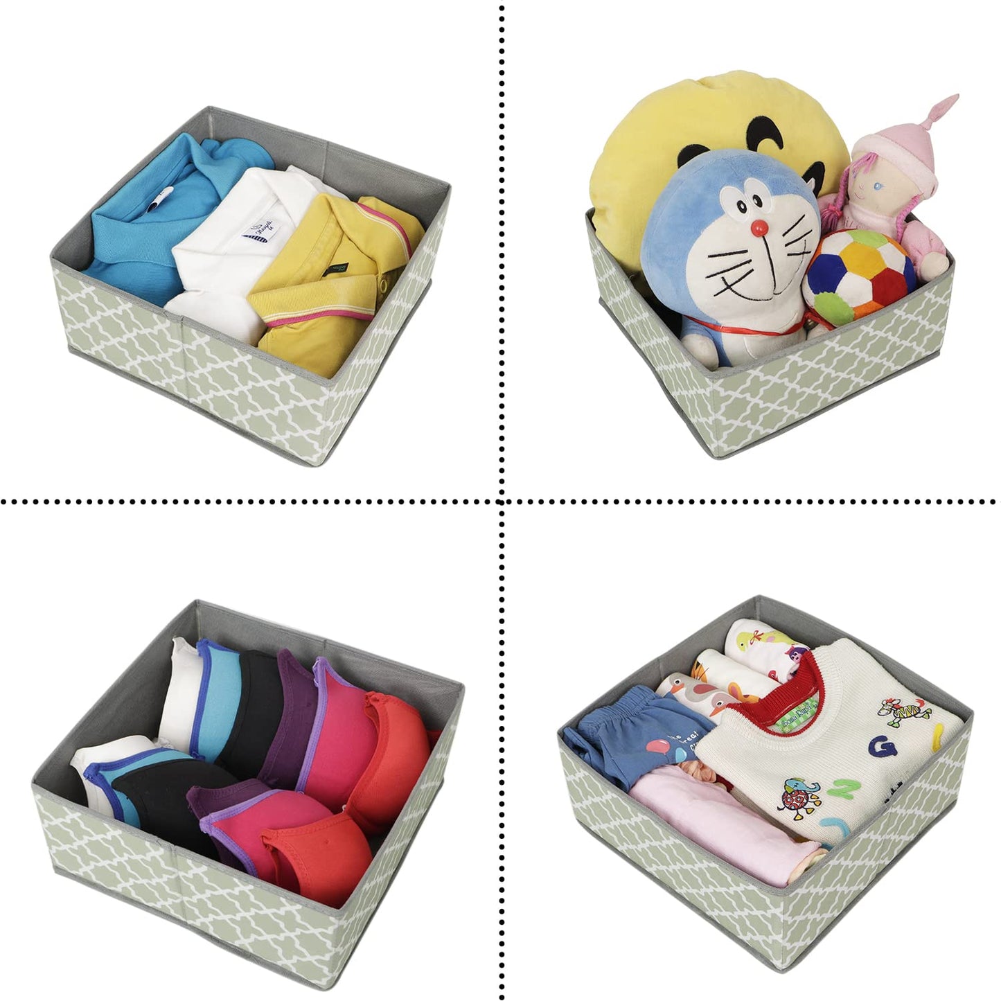 Foldable Storage Basket Bins Closet Wardrobe Organizer
