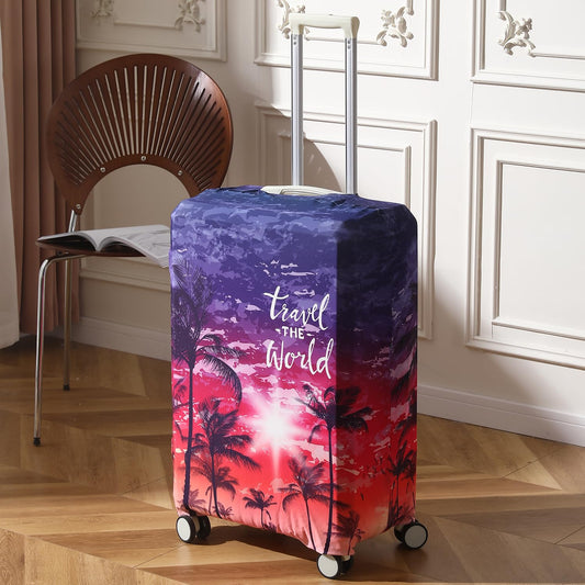Durable 180 GSM Suitcase Covers S/M/L -Size for Trolley Suitcase, Gradient Beach Vibes