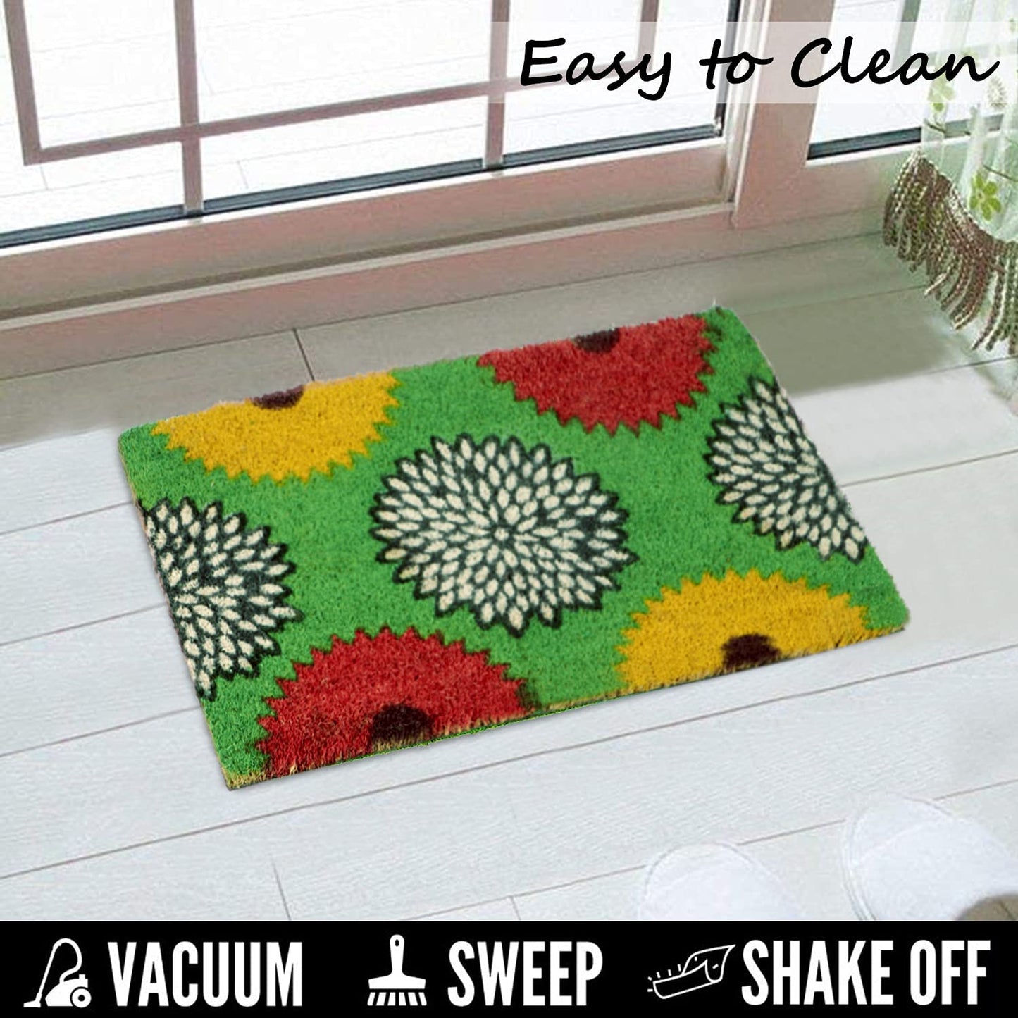 Coir Entrance Door Mat with Anti-Slip PVC Backing