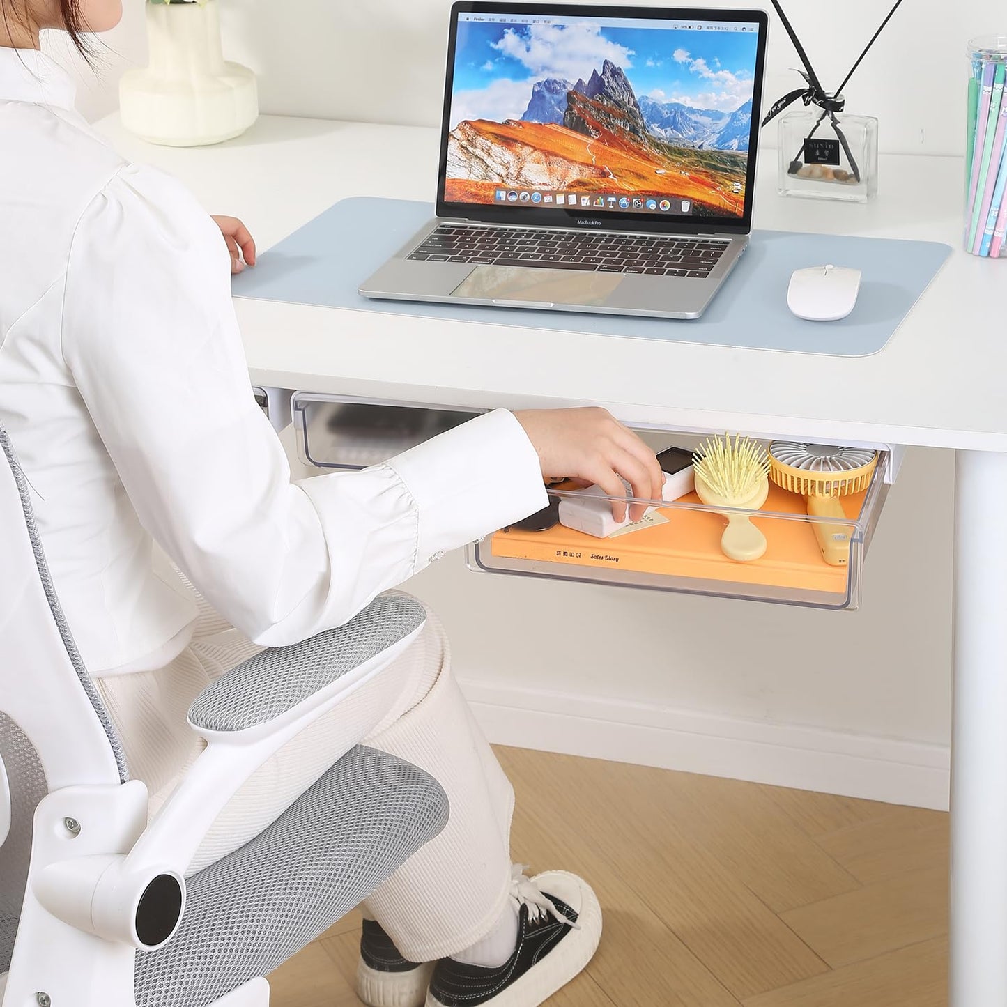 Drawers for Under Table/Wardrobe. Self Adhesive, Easy Installation. Innovative Desk Organizer