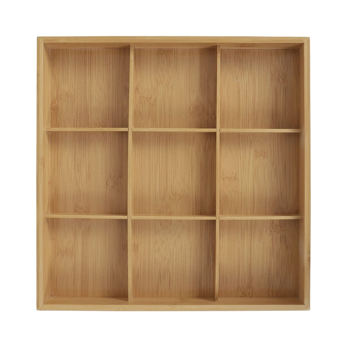 Eco-Friendly Bamboo 9 Compartment Storage Organizer for Home