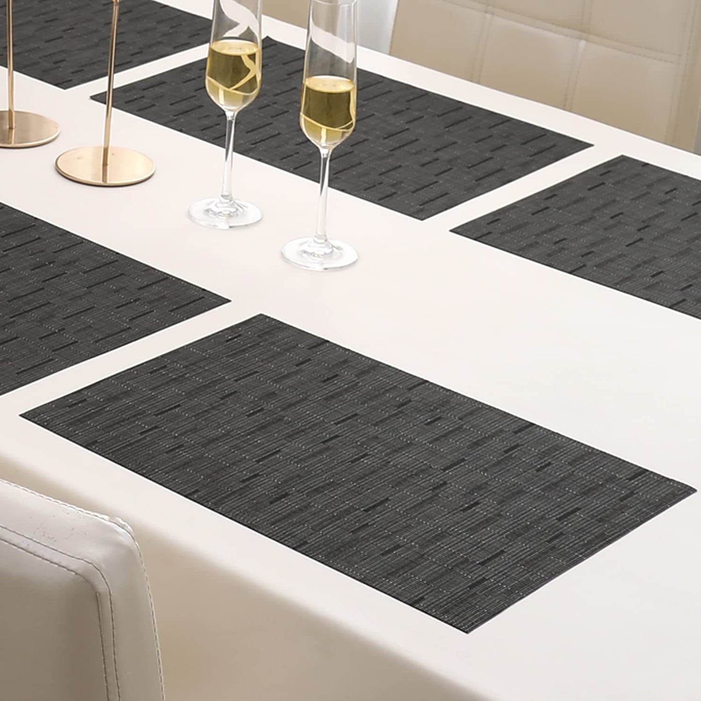 PVC Dining Table Mats, Black