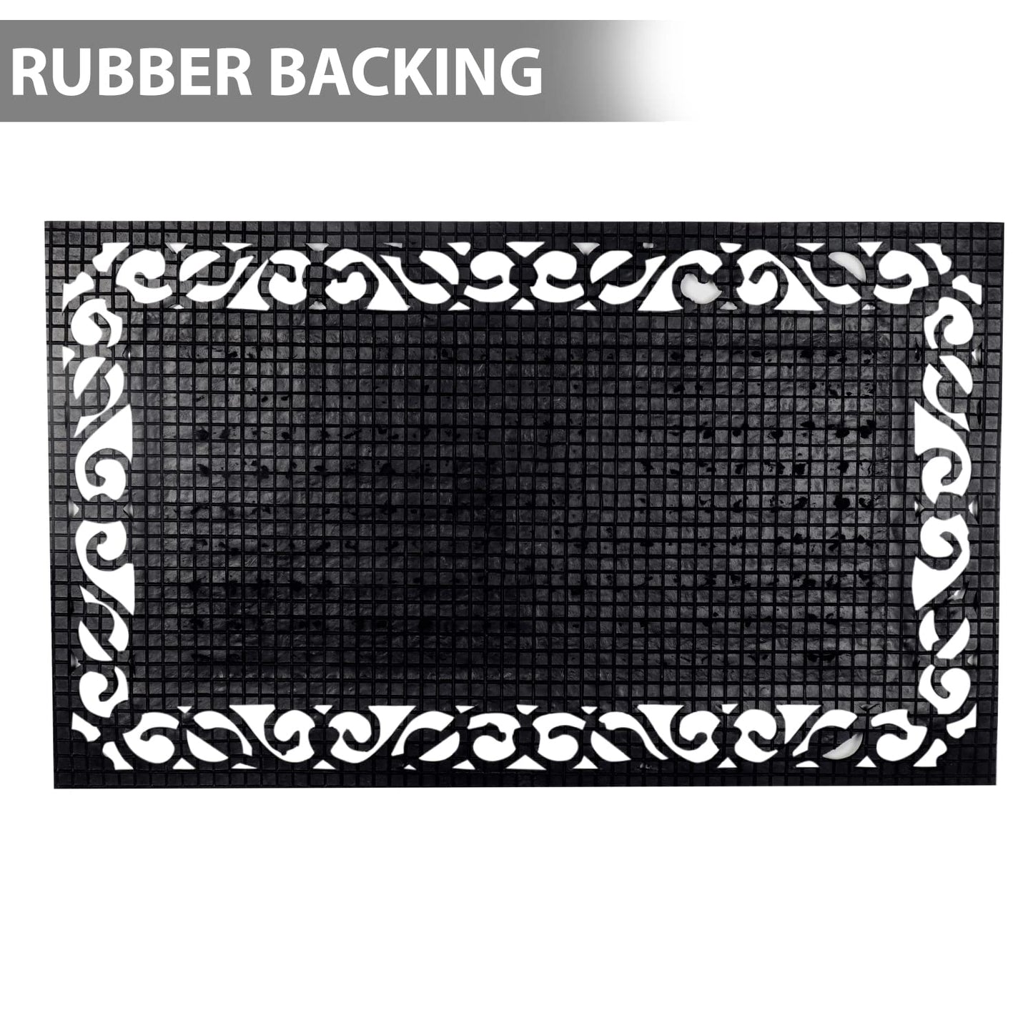 Natural Coco Coir Rubber Doormats for Home Entrance, 45x75 cm