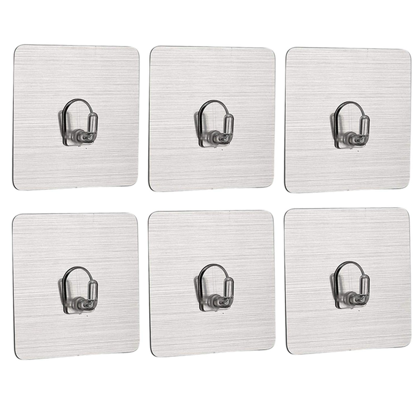 Magic Sticker Series Self Adhesive Hooks, Pack of 6/12 (Load Bearing Capacity of 3 KG Each Hook)