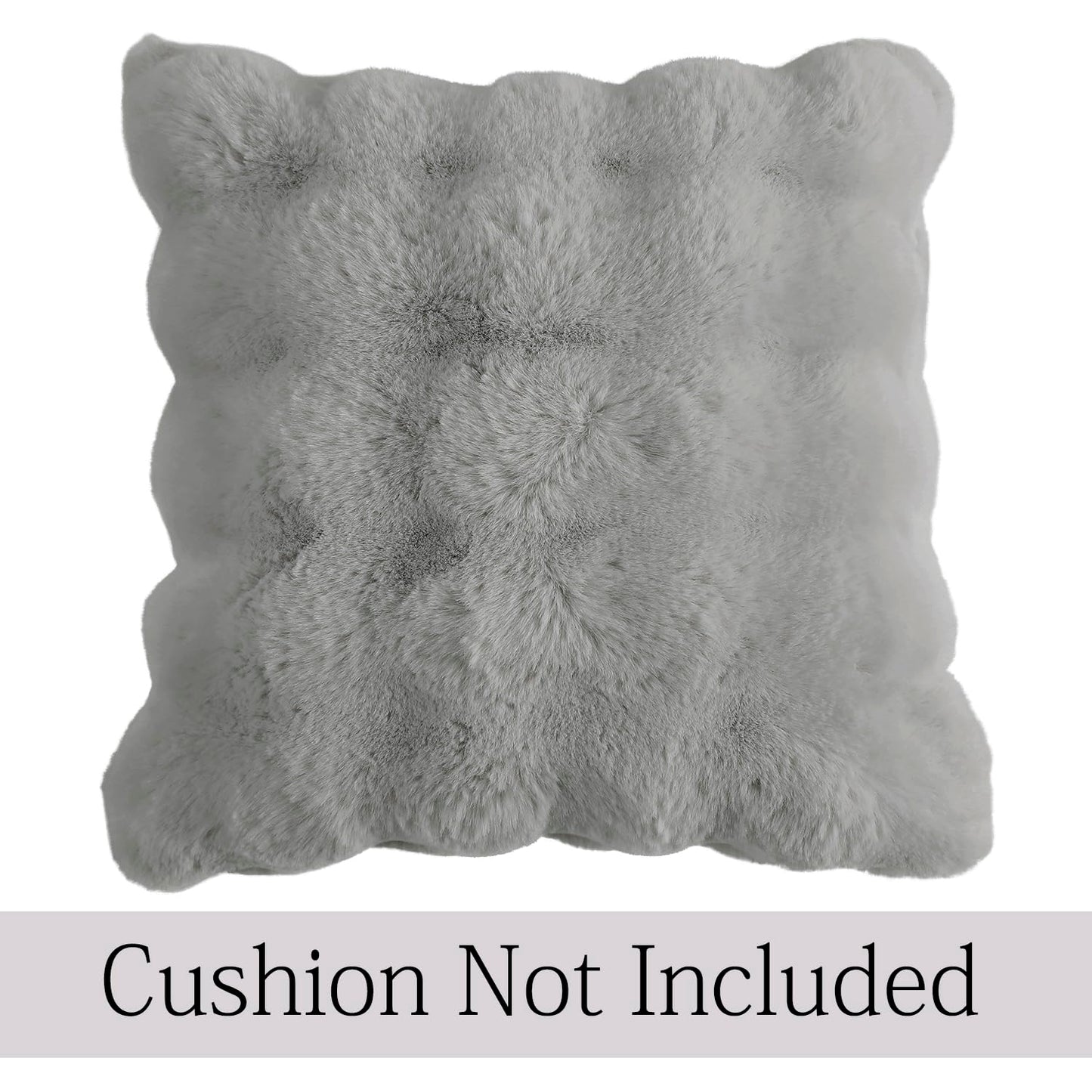 Buy Premium Cool Grey colour Zippered faux rabbit fur Pillow Covers
