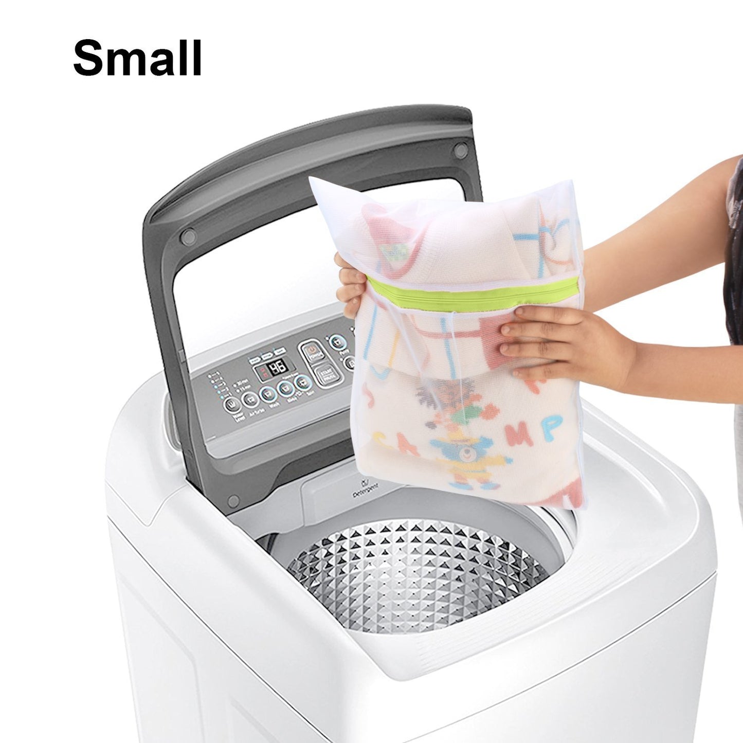 Mesh Laundry Clothes Washing Bag, Pack Of 3, White