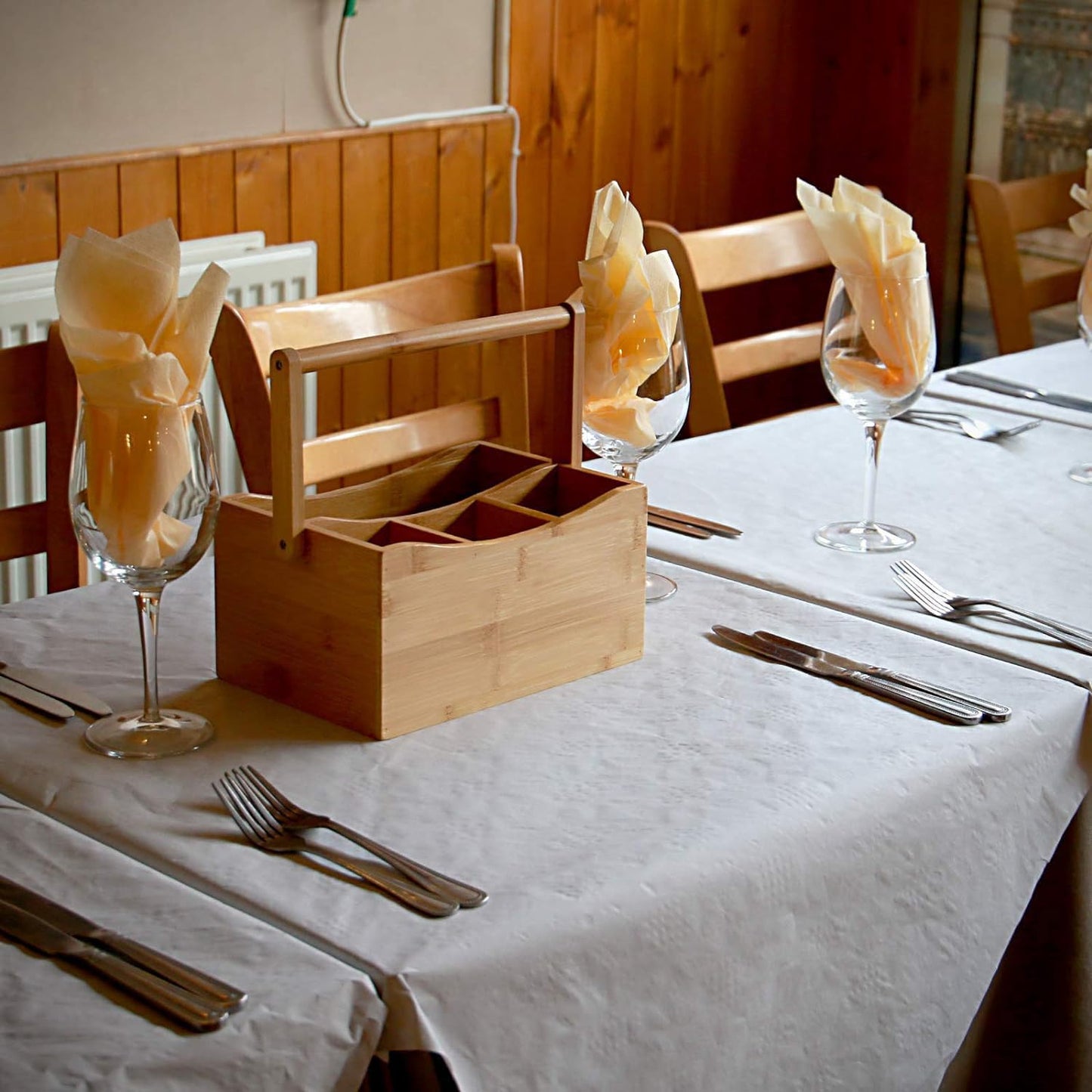 Wooden Cutlery Holder for Kitchen Dining Table Culery Stand Caddy