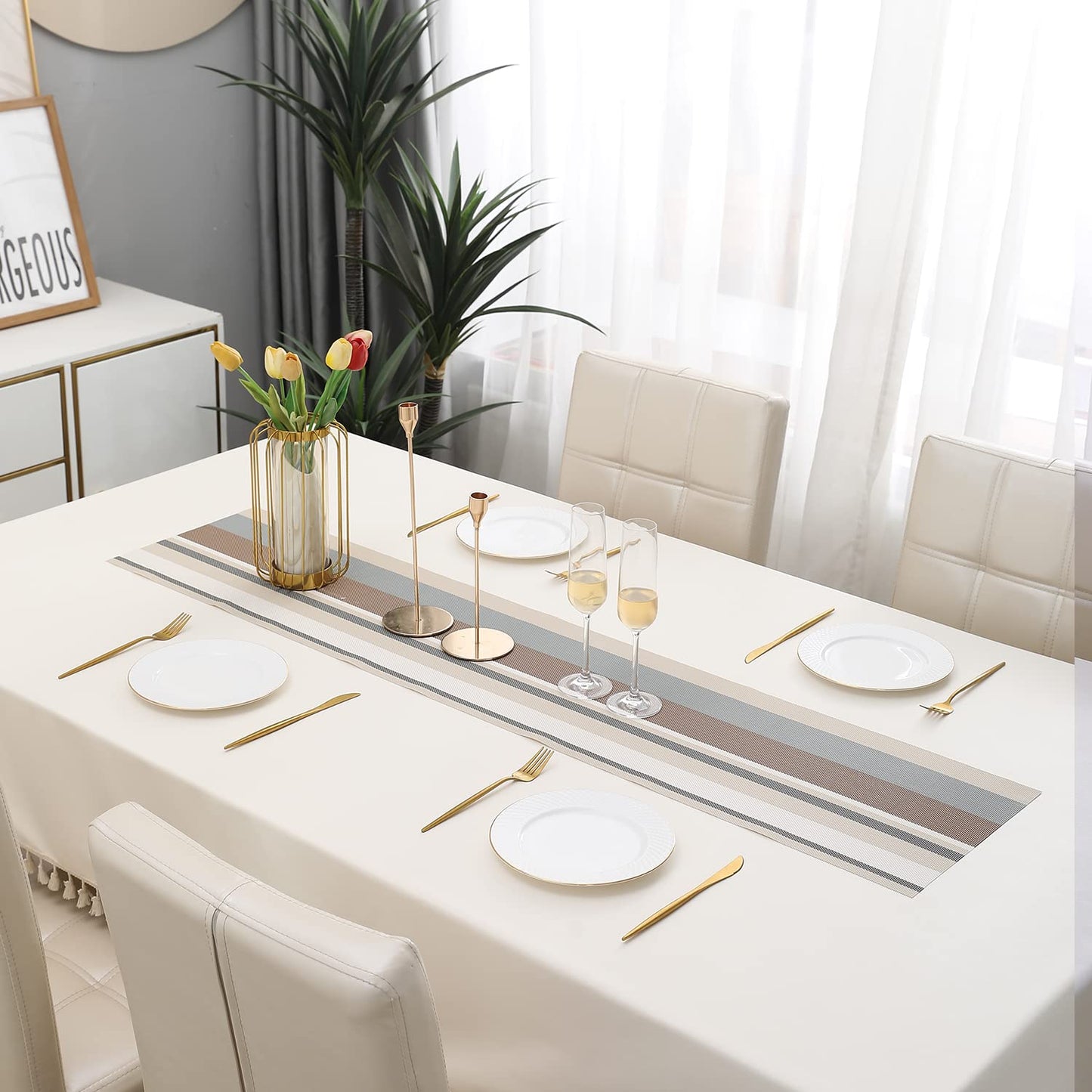 PVC Table Runner for Dinner and Coffee Table, Multicolour
