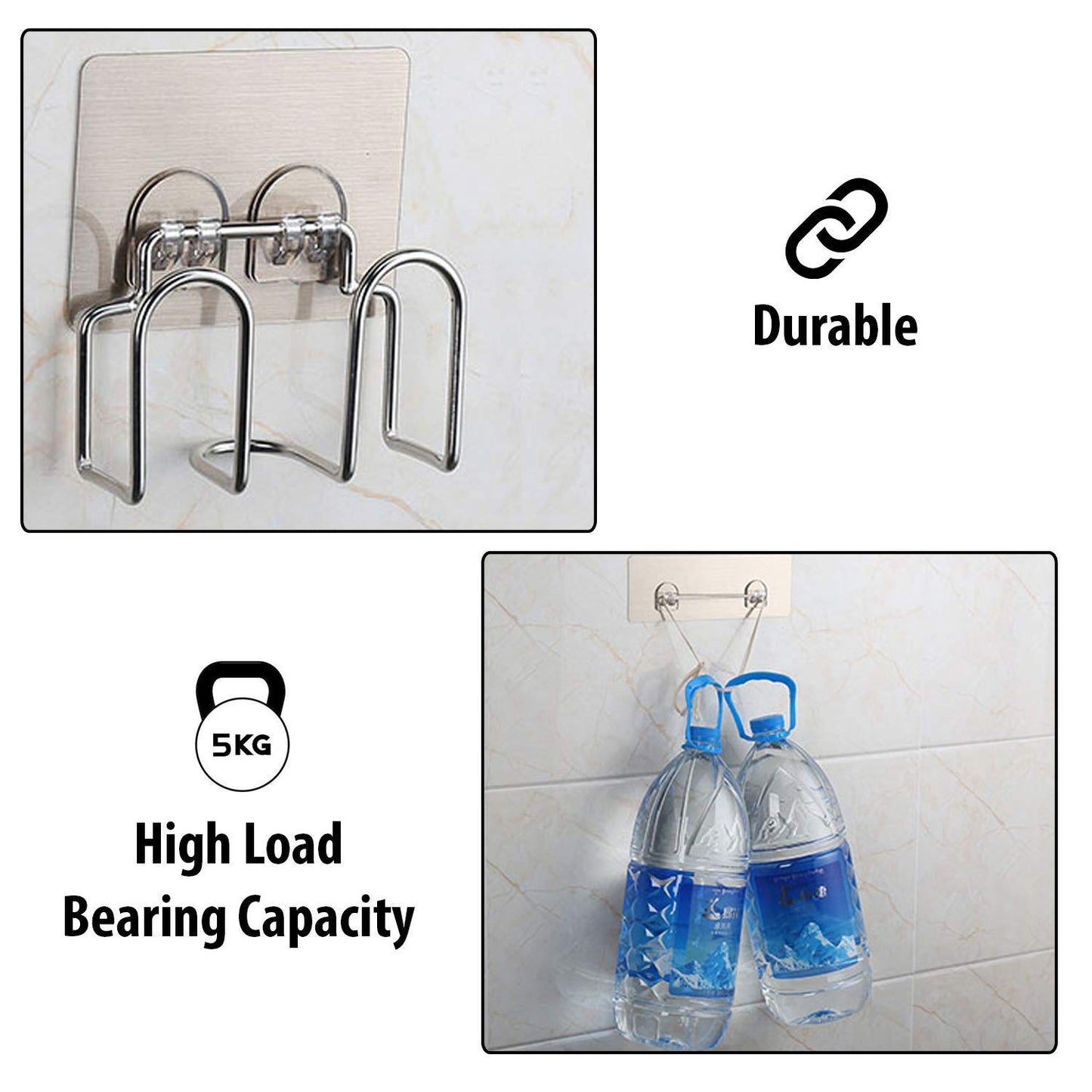 Magic Sticker Series Self Adhesive Stainless Steel Kitchen Scrubber Sponge Holder