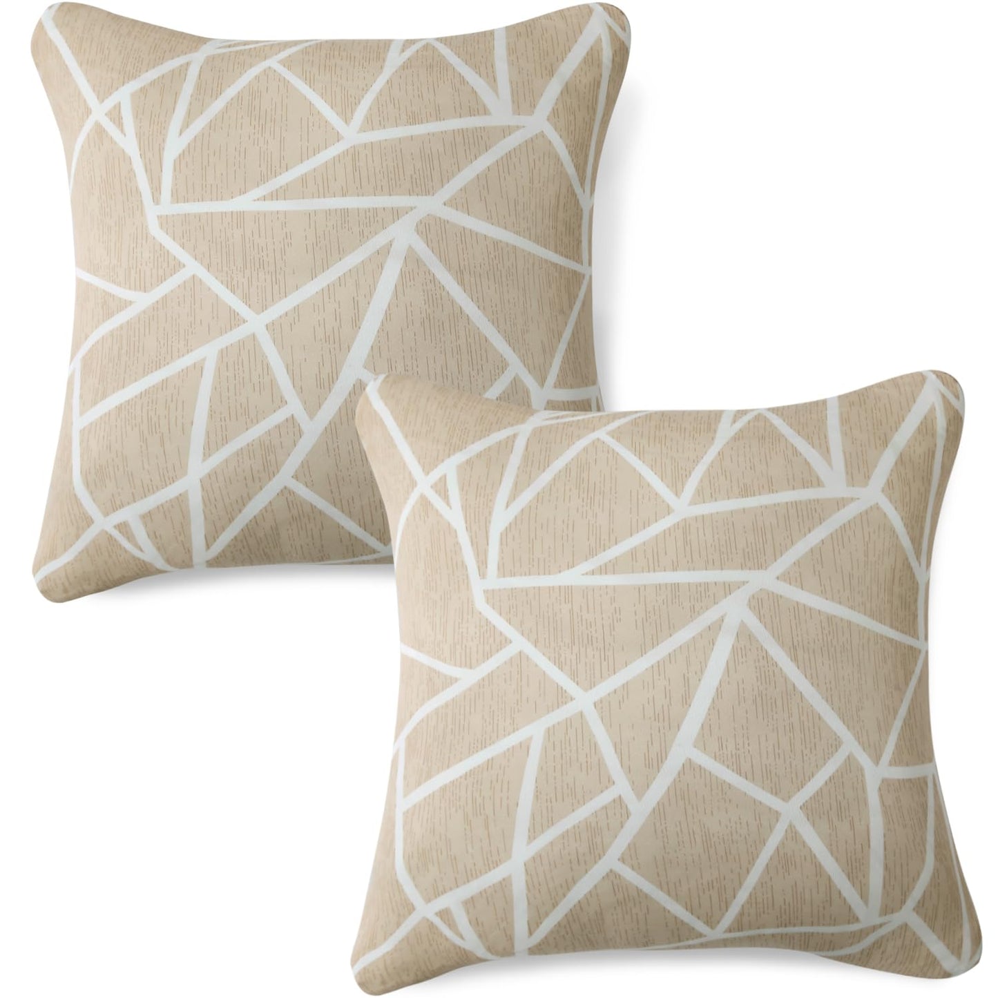 Cute Beige Abstract Geometry Print square pillow covers online