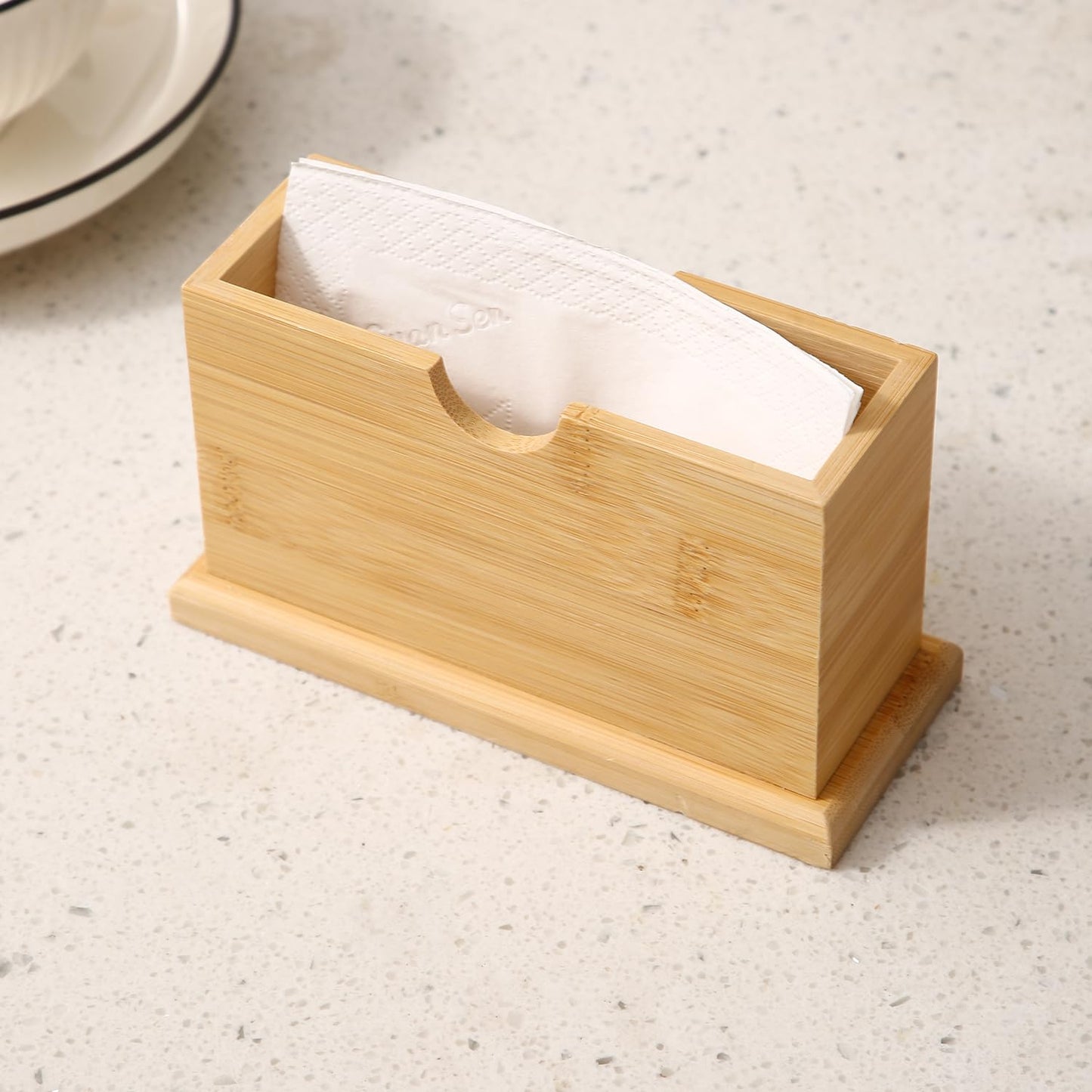 Bamboo Tissue Paper Holder, Brown