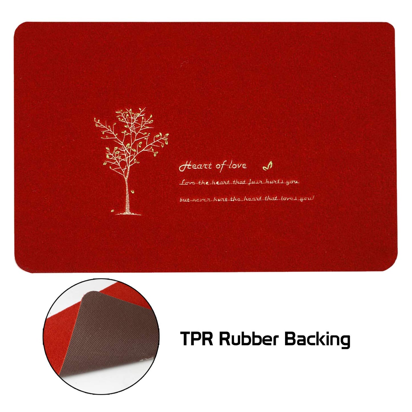 Rubber Back Dirt Trapper Inside Outside Main Door Mats For Entrance Big Size, 45 X 70 Cm, Red