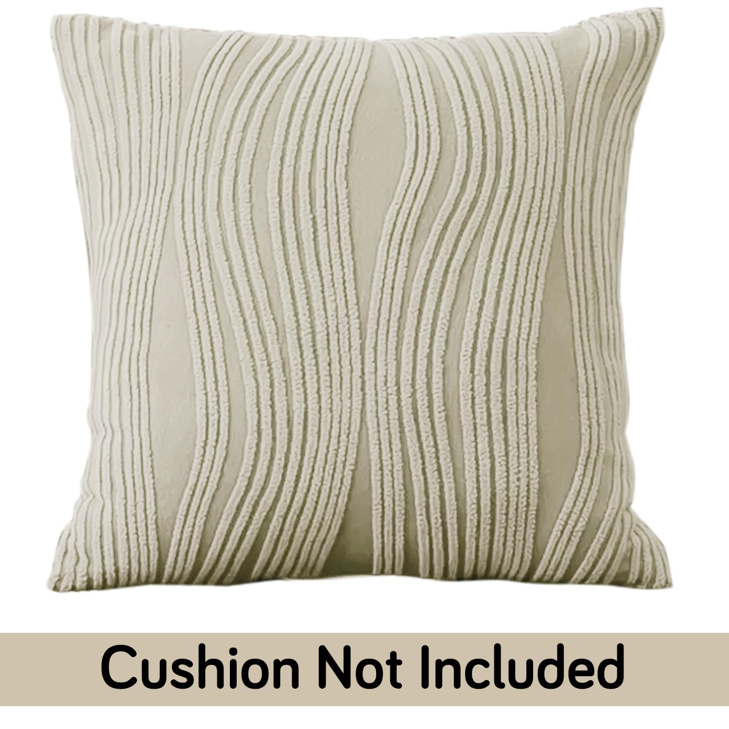 Fancy Skimmed Cream Colour Festive Square Zippered Pillow Covers