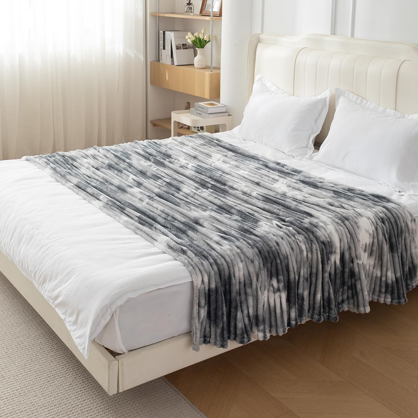 Grey Gradient AC Blanket Double Bed | Smooth & Solid | HOKIPO
