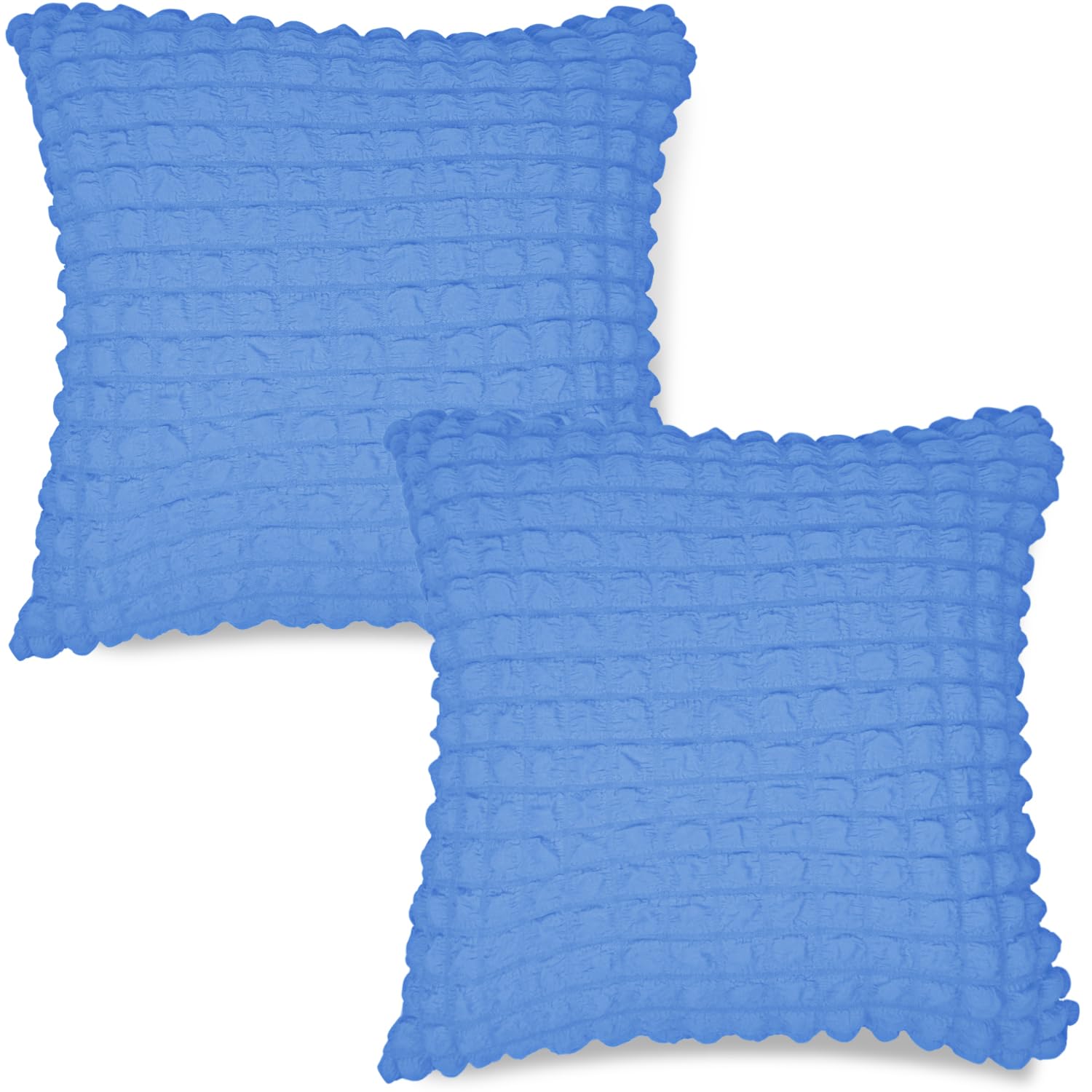 Buy Premium Sky Blue Colour Zippered Square Cushion Covers Online
