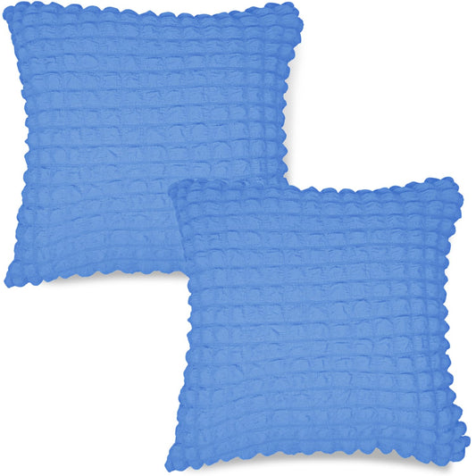 Buy Premium Sky Blue Colour Zippered Square Cushion Covers Online