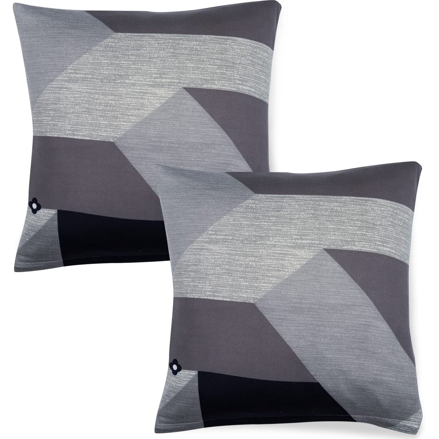 Cute Geometric Grey Printed square pillow covers online