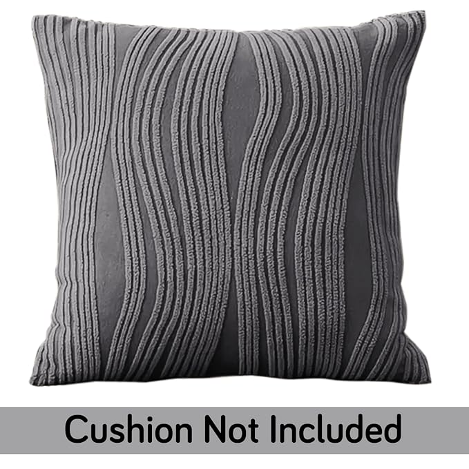 Fancy Porpoise Grey Colour Festive Square Zippered Pillow Covers