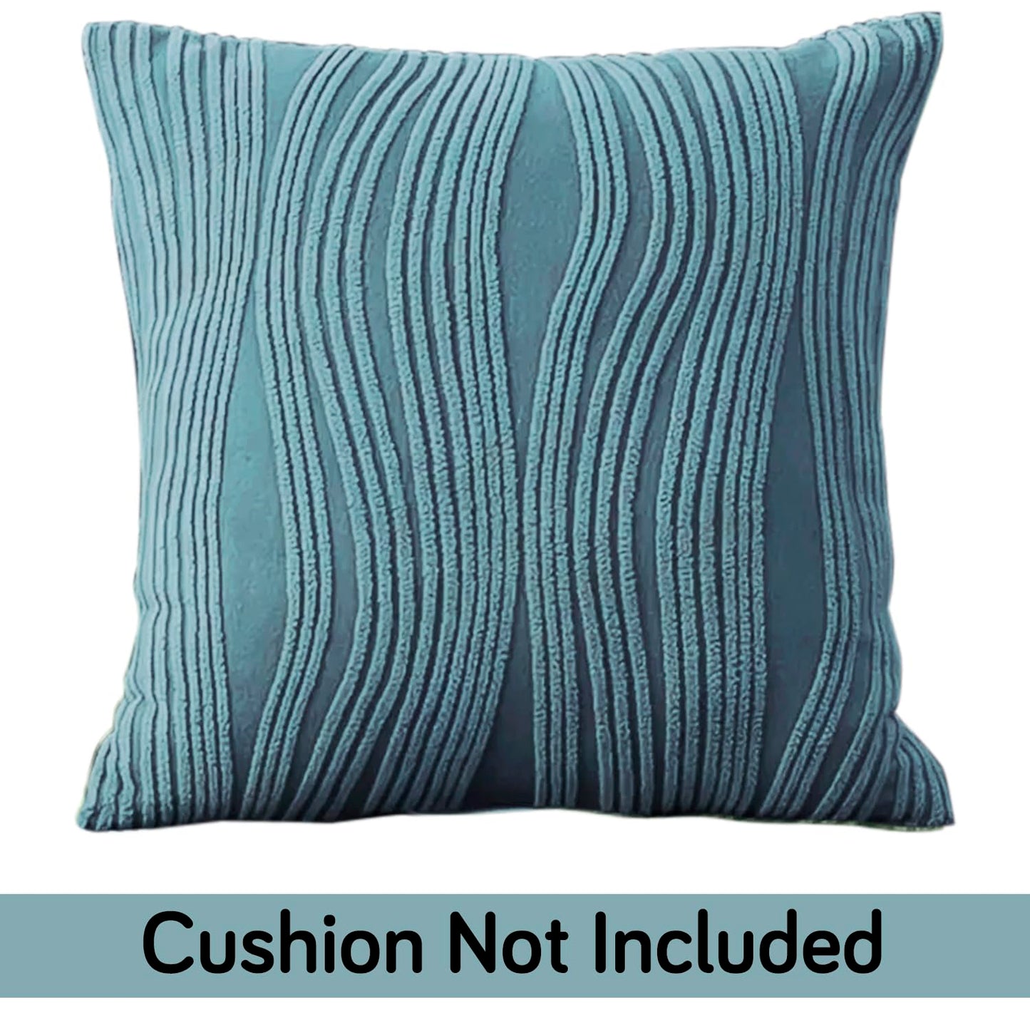 Fancy Sea Blue Colour Festive Square Zippered Pillow Covers