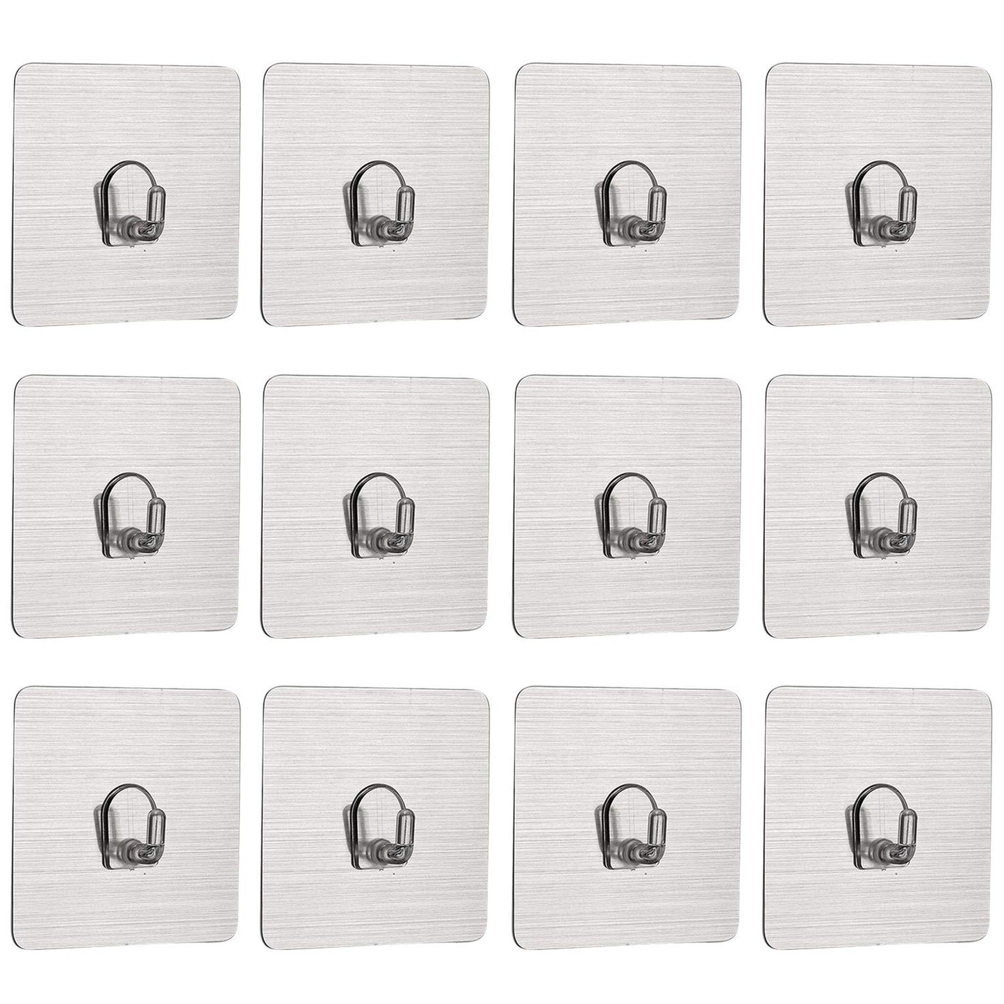 Magic Sticker Series Self Adhesive Hooks, Pack of 6/12 (Load Bearing Capacity of 3 KG Each Hook)